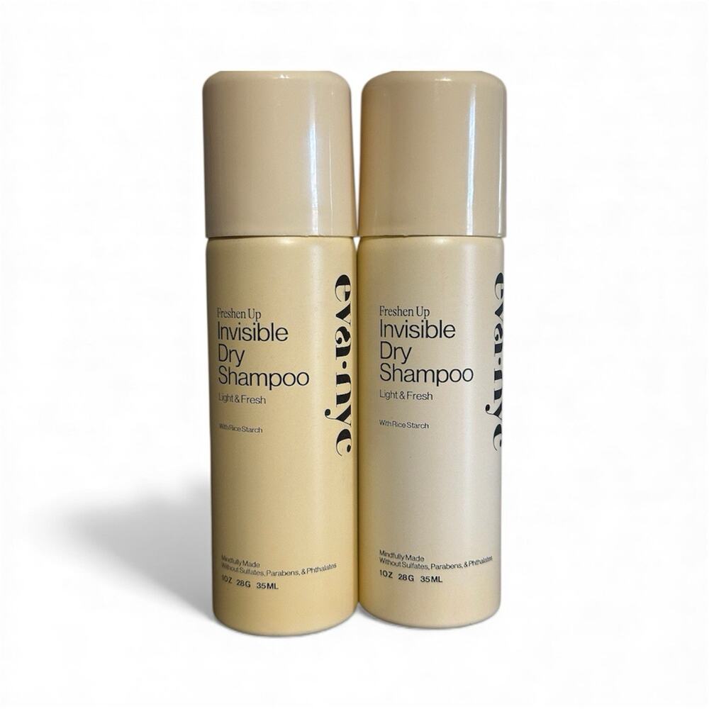 Eva NYC Invisible Dry Shampoo Spray Freshen Up Lot Of 2 Light Fresh